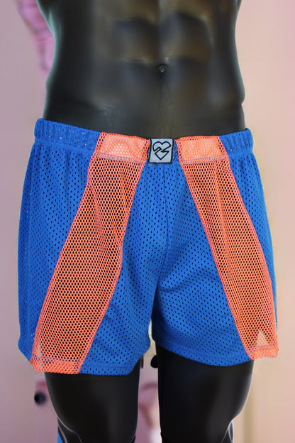 BOXERSHORT MESH BLUE AND ORANGE