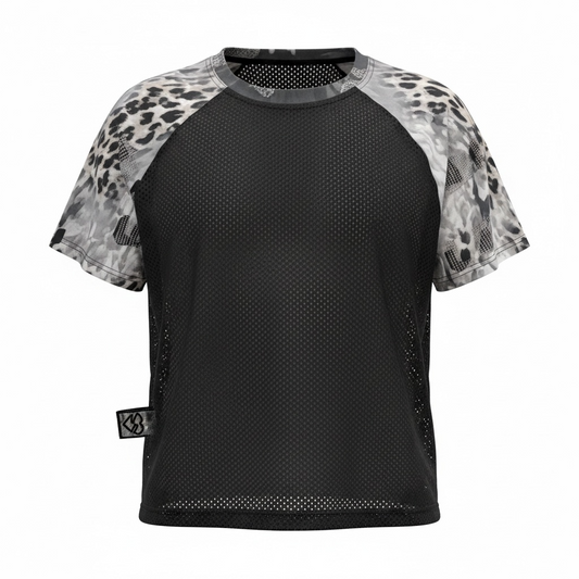 T-shirt Black mesh with Panter