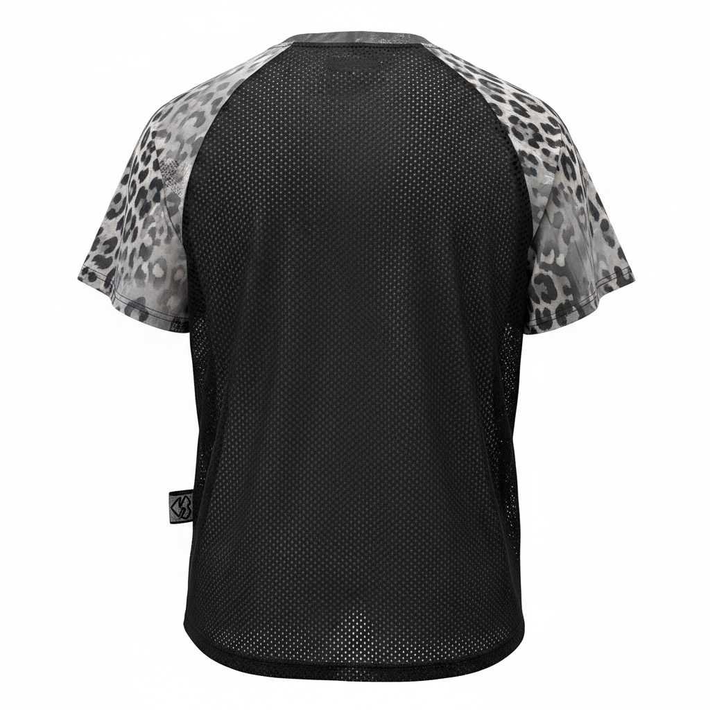 T-shirt Black mesh with Panter
