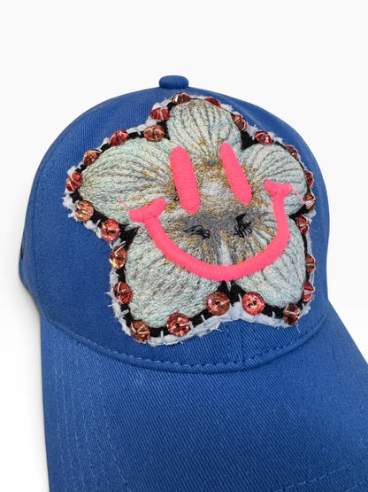 Smile cap blue