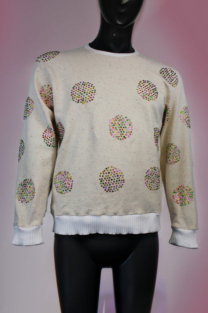 SWEATER RHINESTONE DOTS!