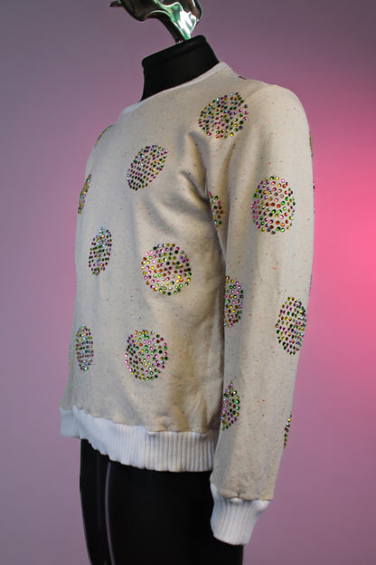 SWEATER RHINESTONE DOTS!